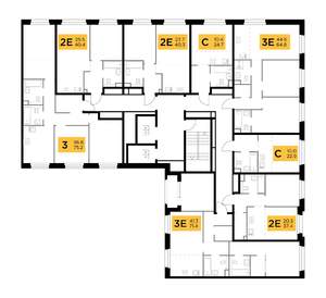 2-к квартира, строящийся дом, 65м2, 11/20 этаж