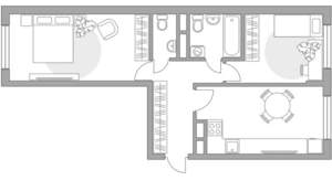 2-к квартира, вторичка, 54м2, 5/12 этаж