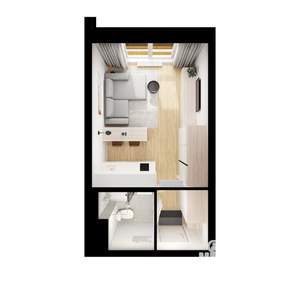 Студия квартира, вторичка, 20м2, 16/24 этаж