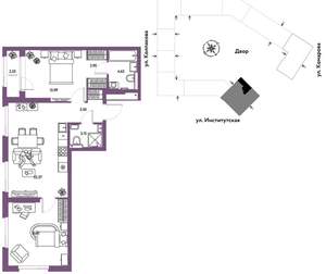 3-к квартира, вторичка, 66м2, 2/25 этаж