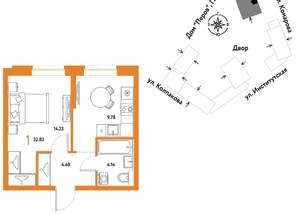 1-к квартира, вторичка, 33м2, 8/6 этаж