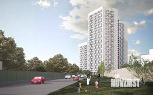 1-к квартира, строящийся дом, 35м2, 20/22 этаж
