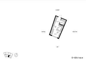 Студия квартира, строящийся дом, 28м2, 11/17 этаж