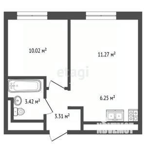 1-к квартира, вторичка, 34м2, 11/17 этаж