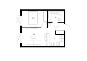 1-к квартира, вторичка, 34м2, 6/24 этаж