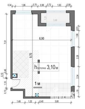 2-к квартира, строящийся дом, 60м2, 17/17 этаж
