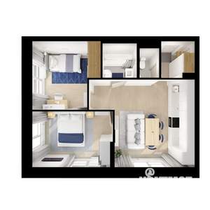 2-к квартира, вторичка, 51м2, 12/24 этаж