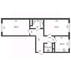 2-к квартира, вторичка, 70м2, 2/22 этаж