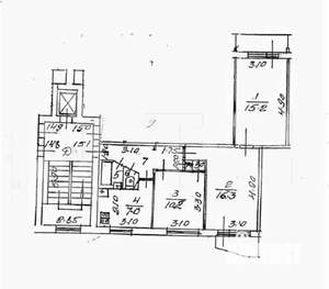 3-к квартира, вторичка, 59м2, 5/9 этаж