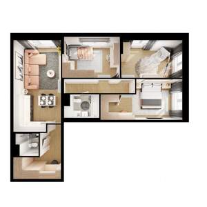 3-к квартира, вторичка, 82м2, 22/24 этаж