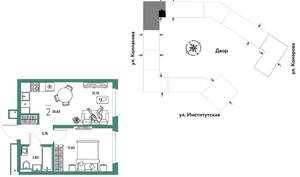 2-к квартира, вторичка, 37м2, 13/25 этаж