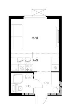 Студия квартира, вторичка, 23м2, 10/25 этаж
