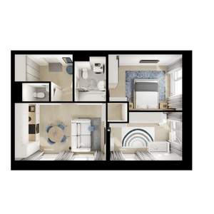 2-к квартира, вторичка, 51м2, 7/25 этаж
