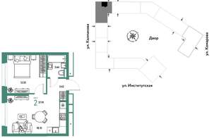 2-к квартира, вторичка, 38м2, 16/25 этаж