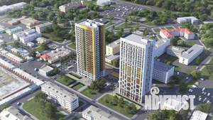 1-к квартира, строящийся дом, 42м2, 23/25 этаж