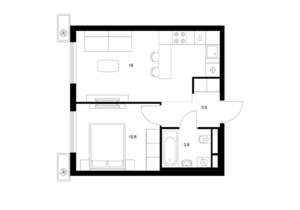 1-к квартира, вторичка, 36м2, 18/25 этаж