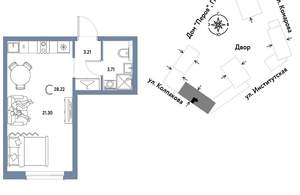 Студия квартира, вторичка, 28м2, 15/6 этаж
