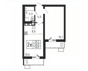 2-к квартира, вторичка, 49м2, 5/9 этаж