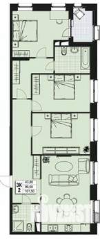 3-к квартира, вторичка, 100м2, 3/10 этаж