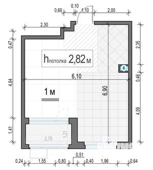 1-к квартира, вторичка, 36м2, 13/17 этаж
