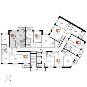 1-к квартира, строящийся дом, 38м2, 16/22 этаж