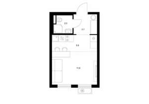 Студия квартира, вторичка, 24м2, 8/24 этаж