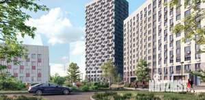 2-к квартира, строящийся дом, 38м2, 21/23 этаж