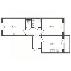 2-к квартира, вторичка, 59м2, 11/17 этаж