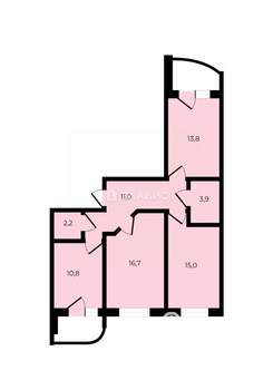 3-к квартира, вторичка, 73м2, 10/17 этаж