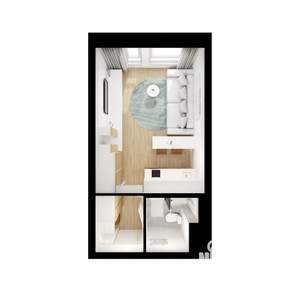 Студия квартира, вторичка, 21м2, 3/24 этаж