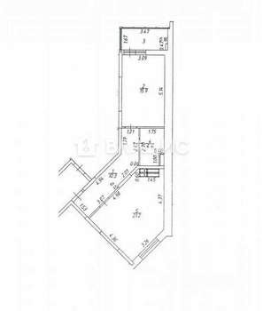 2-к квартира, вторичка, 58м2, 13/25 этаж
