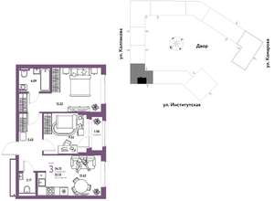 3-к квартира, вторичка, 54м2, 13/25 этаж