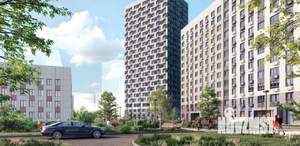 1-к квартира, строящийся дом, 40м2, 18/23 этаж