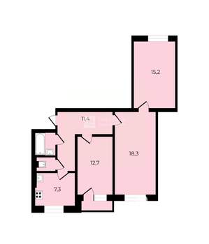 3-к квартира, вторичка, 69м2, 2/9 этаж