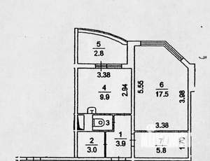 1-к квартира, вторичка, 42м2, 4/25 этаж