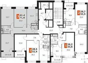 3-к квартира, вторичка, 72м2, 9/9 этаж
