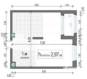 2-к квартира, строящийся дом, 41м2, 18/18 этаж