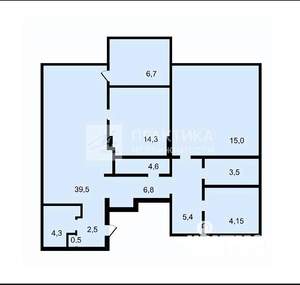 3-к квартира, вторичка, 102м2, 2/6 этаж