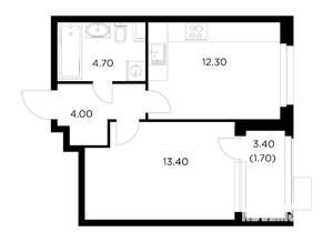 1-к квартира, строящийся дом, 36м2, 4/17 этаж