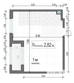 1-к квартира, строящийся дом, 45м2, 12/17 этаж