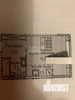 Студия квартира, вторичка, 23м2, 5/6 этаж