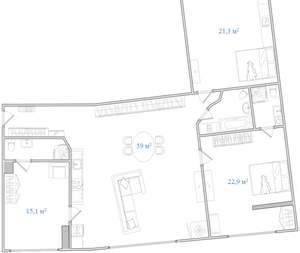 3-к квартира, вторичка, 120м2, 15/18 этаж