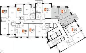 2-к квартира, вторичка, 52м2, 17/22 этаж