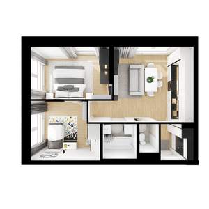 2-к квартира, вторичка, 46м2, 20/25 этаж