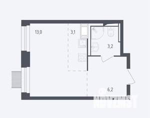 Студия квартира, вторичка, 26м2, 17/17 этаж