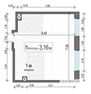 1-к квартира, строящийся дом, 42м2, 23/23 этаж