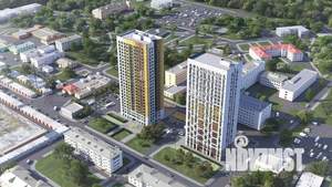 1-к квартира, строящийся дом, 39м2, 2/25 этаж