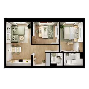 2-к квартира, вторичка, 61м2, 3/25 этаж