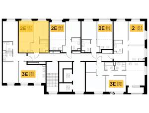 2-к квартира, строящийся дом, 38м2, 3/23 этаж