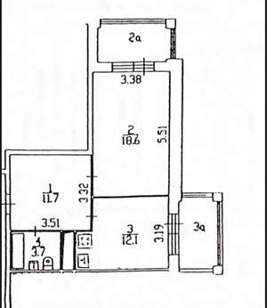 1-к квартира, вторичка, 46м2, 10/17 этаж